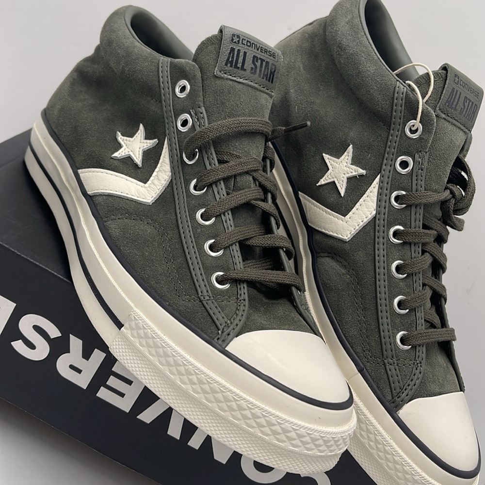 Converse Men's Black High-Top Sneakers A09463C
STAR PLAYER 76 MID CAVE GREEN - Picture 6 of 16
